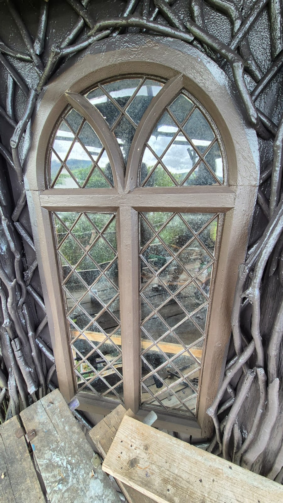 Bavarian Summerhouse arched window during the works